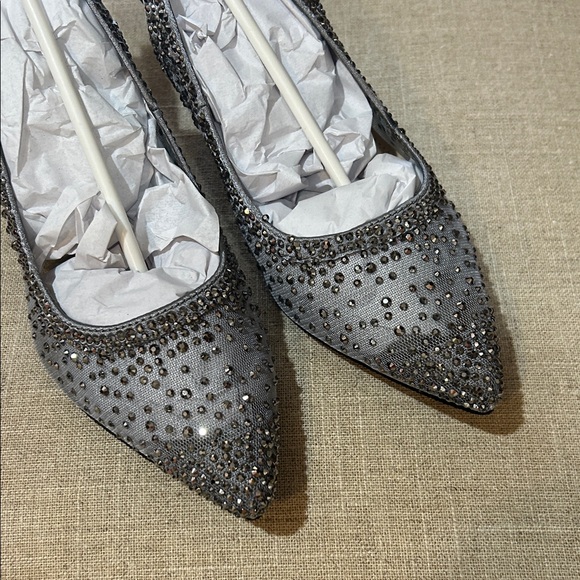 Elegant Pewter Slingback Heels
